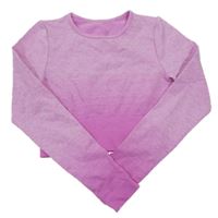 Růžové melírované sportovní crop triko Primark