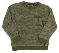 Khaki army svetr s kapsou George
