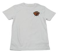 Bílé sportovní tričko s nášivkou - Broncos AWDis