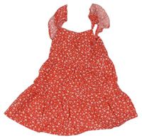 Červené květované lehké šaty Primark