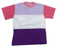 Lila-bílo-fialové tričko