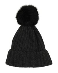 Hnědá pletená čepice s bambulí H&M
