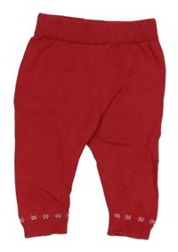 Červené pletené tepláky s vločkami George