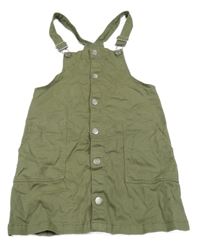 Khaki riflové laclové šaty H&M