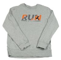 Šedá mikina s nápisem 