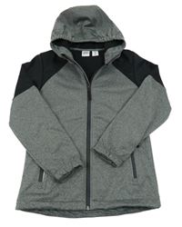 Šedo-černá softshellová bunda s kapucí Lily & Dan