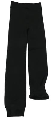 Černé zateplené punčocháčové legíny 