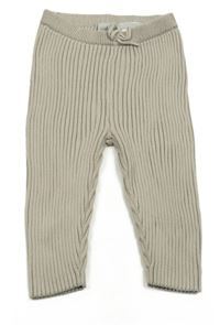 Béžové žebrované úpletové legíny H&M