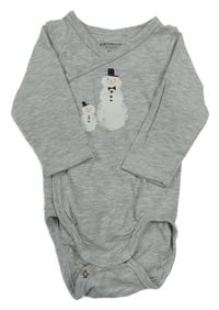 Šedé zavinovací body se sněhuláky H&M
