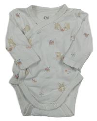 Bílé zavinovací body s myškami Calvin Klein