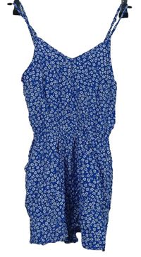 Dámský modro-bílý vzorovaný letní overal H&M