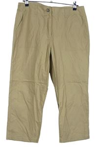 Dámské béžové plátěné crop kalhoty Dorothy Perkins 