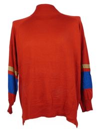 Dámský červený lehký svetr s pruhy Next 