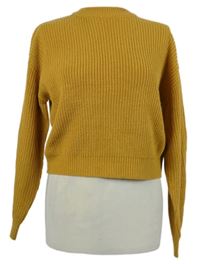 Dámský hořčicový crop svetr New Look 