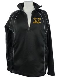 Pánská černá sportovní mikina s výšivkou 