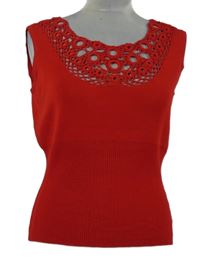 Dámský černý úpletovo/háčkovaný crop top 