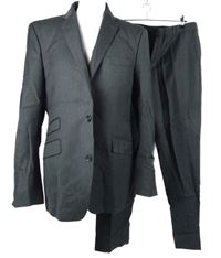 2set - Pánský tmavošedý společenský oblek Cerimonia 