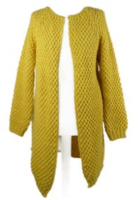 Dámský okrový svetrový cardigán 