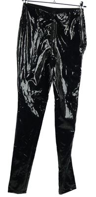 Nové - Dámské černé latexové tregíny New Look 