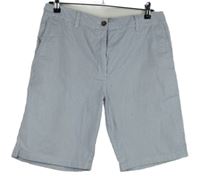 Dámské bílo-tmavomodré proužkované plátěné chino kraťasy M&S