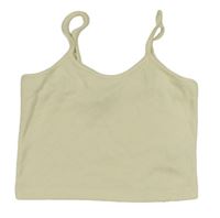 Smetanový úpletový crop top River Island