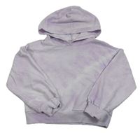 Lila-bílá crop mikina s kapucí Matalan