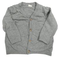 Šedý propínací svetr zn. H&M