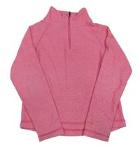 Růžová melírovaná fleecová funkční mikina Trespass