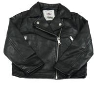 Černá koženková bunda Primark