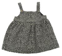 Černo-bílé puntíkaté laclové šaty Zara