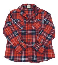 Červeno-modro-bílá flanelová košile Lee Cooper