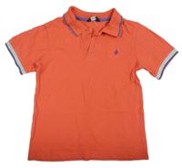 Růžovo-šedo-modré polo tričko George