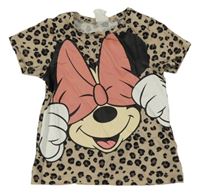 Světlehnědé vzorované tričko s Minnie H&M