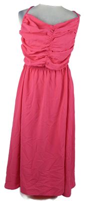 Dámské růžové nařasené šaty s volnými zády Shein