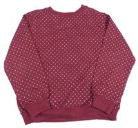 Vínová puntíkatá mikina H&M