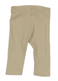 Béžové žebrované lehké tepláky H&M
