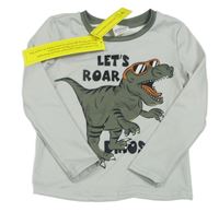 Šedé triko s dinosaurem Shein