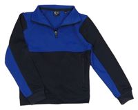 Modro-tmavomodrá sportovní mikina 