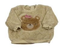 Béžová chlupatá mikina s medvídkem Next