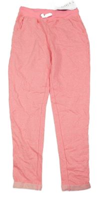 Nové - Neonově růžové melírované tepláky X-MAIL