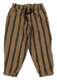 Hnědo-černé pruhované tepláky Next