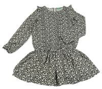 Šedé vzorované lehké šaty Benetton