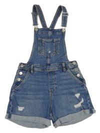 Modré riflové laclové kraťasy Denim Co.