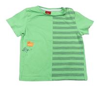 Zelené tričko s proužky S. Oliver