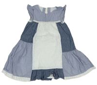 Modro-bílé kostkované plátěné šaty George 