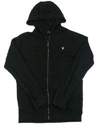 Černá propínací mikina s orlem a kapucí Lyle&Scott