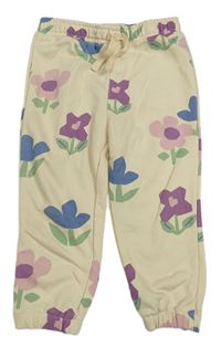 Smetanové tepláky s květy Primark
