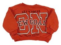 Červená oversize mikina s nápisem Zara