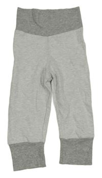 Šedo-bílé pruhované tepláky Bubblegum