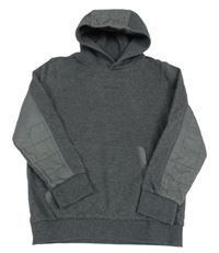 Tmavošedá mikina s logem a kapucí Firetrap